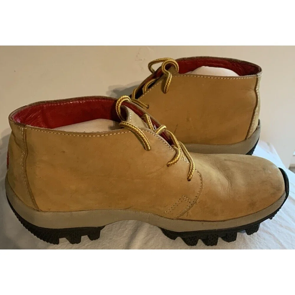 VTG Marc Ecko Footwear Chukka Boots Laces Men's Sz 6.5 Wheat Leather Rugged